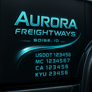 Custom Truck Door Lettering Sign Decal Sticker For Trucking, Businesses with City, State and USDOT, MC, GVW Truck Sign (2-Pack)