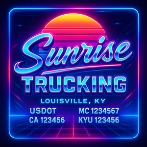 Custom Truck Door Lettering Sign Decal Sticker For Trucking, Businesses with City, State and USDOT, MC, GVW Truck Sign (2-Pack)