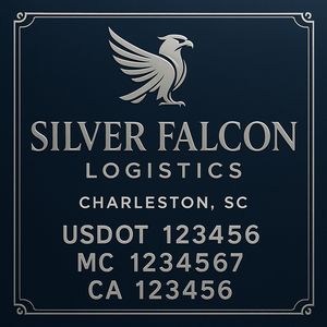 Custom Truck Door Lettering Sign Decal Sticker For Trucking, Businesses with City, State and USDOT, MC, GVW Truck Sign (2-Pack)