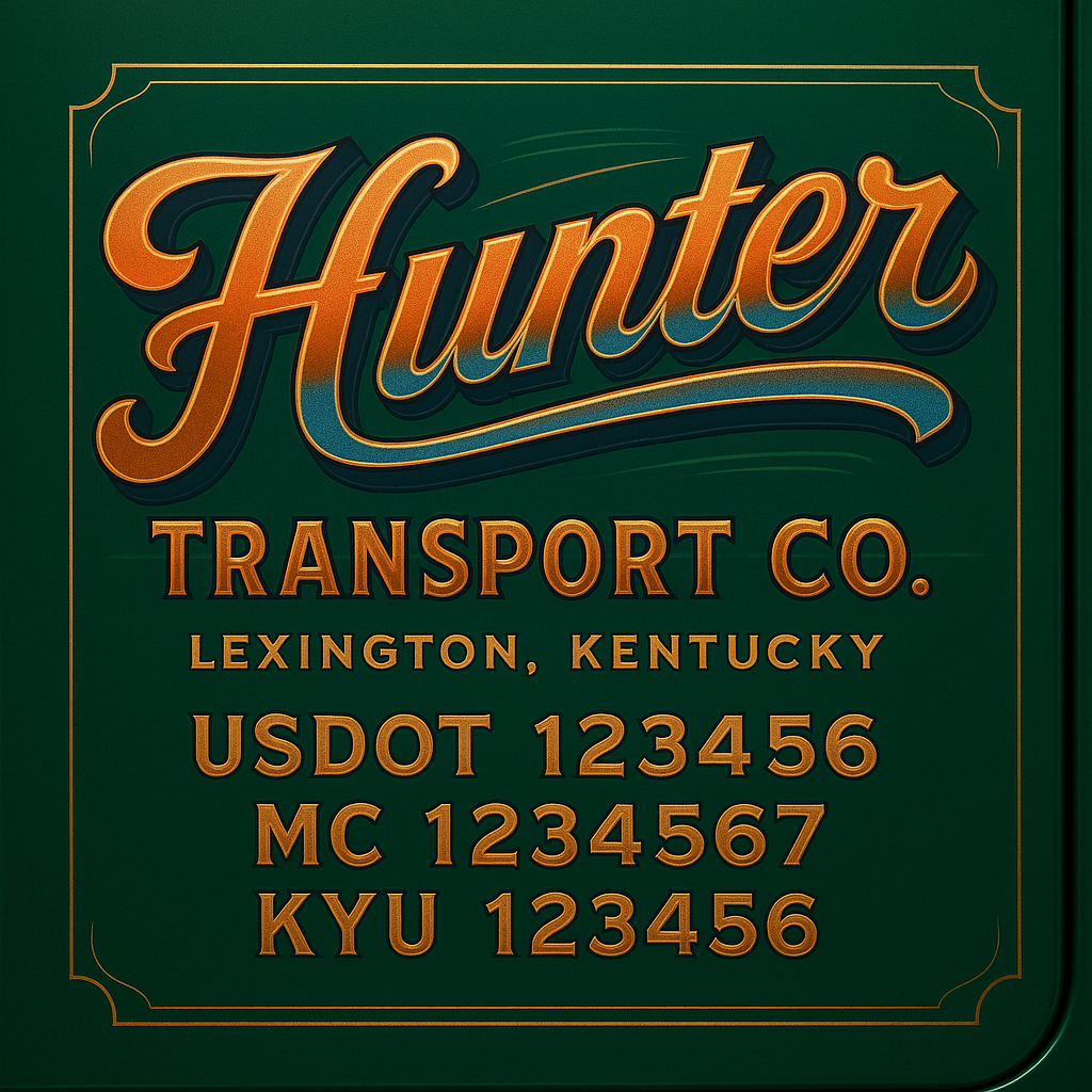 Custom Truck Door Lettering Sign Decal Sticker For Trucking, Businesses with City, State and USDOT, MC, GVW Truck Sign (2-Pack)