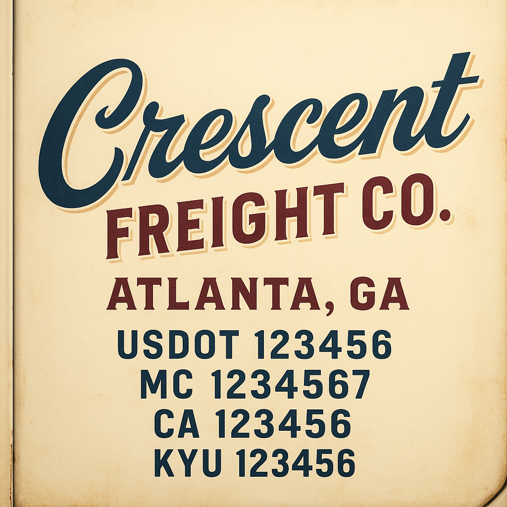 Custom Truck Door Lettering Sign Decal Sticker For Trucking, Businesses with City, State and USDOT, MC, GVW Truck Sign (2-Pack)