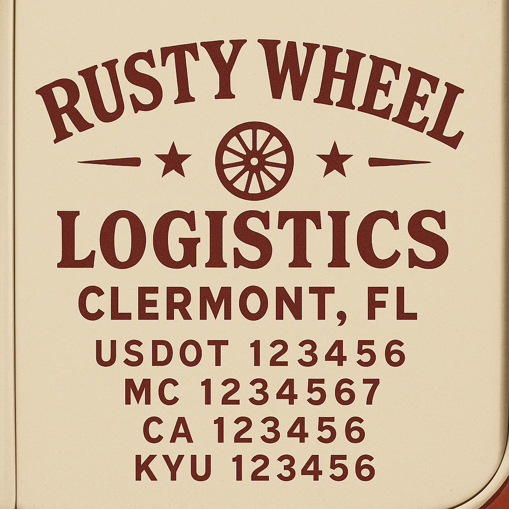 Custom Truck Door Lettering Sign Decal Sticker For Trucking, Businesses with City, State and USDOT, MC, GVW Truck Sign (2-Pack)