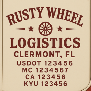 Custom Truck Door Lettering Sign Decal Sticker For Trucking, Businesses with City, State and USDOT, MC, GVW Truck Sign (2-Pack)