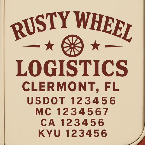 Custom Truck Door Lettering Sign Decal Sticker For Trucking, Businesses with City, State and USDOT, MC, GVW Truck Sign (2-Pack)