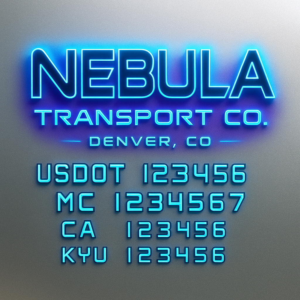 Custom Truck Door Lettering Sign Decal Sticker For Trucking, Businesses with City, State and USDOT, MC, GVW Truck Sign (2-Pack)