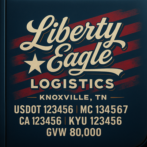 Custom Truck Door Lettering Sign Decal Sticker For Trucking, Businesses with City, State and USDOT, MC, GVW Truck Sign (2-Pack)