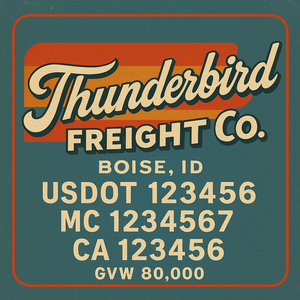 Custom Truck Door Lettering Sign Decal Sticker For Trucking, Businesses with City, State and USDOT, MC, GVW Truck Sign (2-Pack)