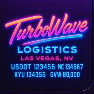 Custom Truck Door Lettering Sign Decal Sticker For Trucking, Businesses with City, State and USDOT, MC, GVW Truck Sign (2-Pack)