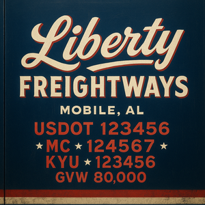 Custom Truck Door Lettering Sign Decal Sticker For Trucking, Businesses with City, State and USDOT, MC, GVW Truck Sign (2-Pack)