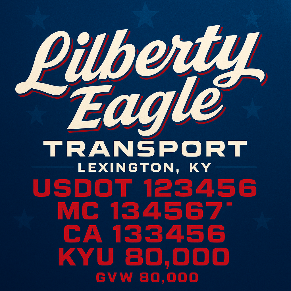 Custom Truck Door Lettering Sign Decal Sticker For Trucking, Businesses with City, State and USDOT, MC, GVW Truck Sign (2-Pack)