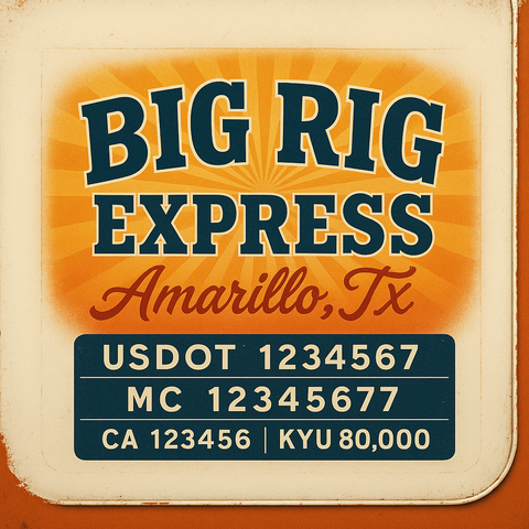 Custom Truck Door Lettering Sign Decal Sticker For Trucking, Businesses with City, State and USDOT, MC, GVW Truck Sign (2-Pack)