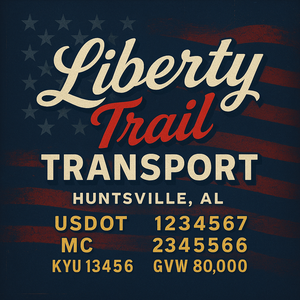 Custom Truck Door Lettering Sign Decal Sticker For Trucking, Businesses with City, State and USDOT, MC, GVW Truck Sign (2-Pack)