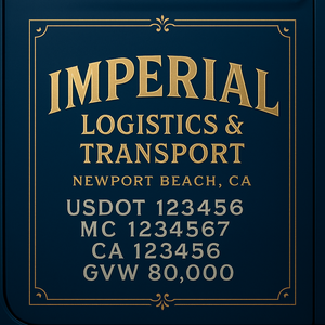 Custom Truck Door Lettering Sign Decal Sticker For Trucking, Businesses with City, State and USDOT, MC, GVW Truck Sign (2-Pack)