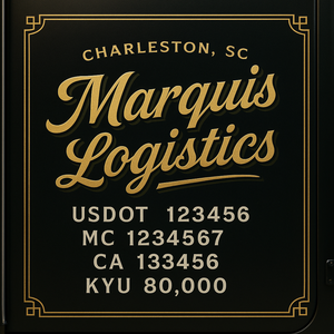 Custom Truck Door Lettering Sign Decal Sticker For Trucking, Businesses with City, State and USDOT, MC, GVW Truck Sign (2-Pack)