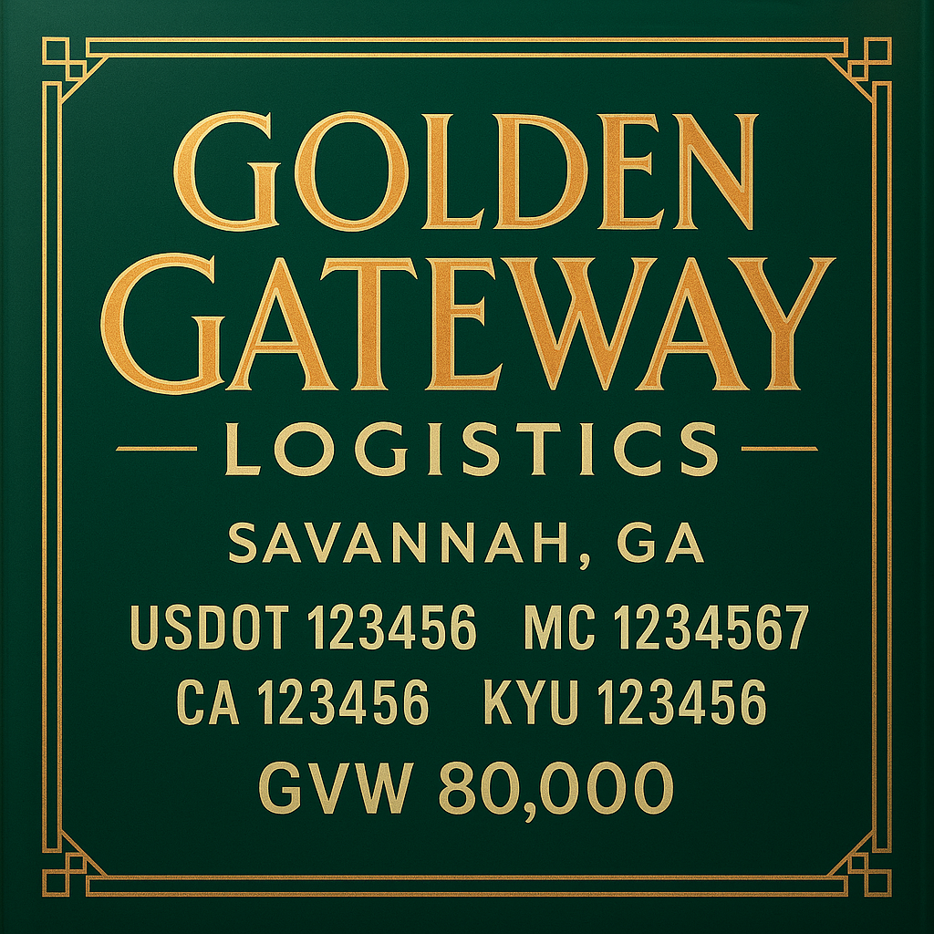 Custom Truck Door Lettering Sign Decal Sticker For Trucking, Businesses with City, State and USDOT, MC, GVW Truck Sign (2-Pack)