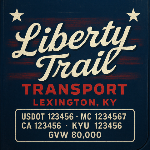 Custom Truck Door Lettering Sign Decal Sticker For Trucking, Businesses with City, State and USDOT, MC, GVW Truck Sign (2-Pack)