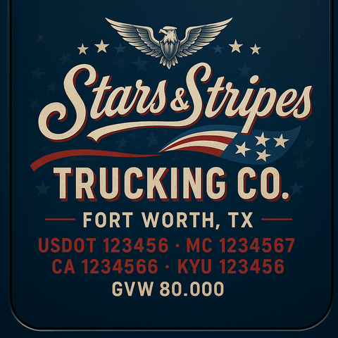 Custom Truck Door Lettering Sign Decal Sticker For Trucking, Businesses with City, State and USDOT, MC, GVW Truck Sign (2-Pack)