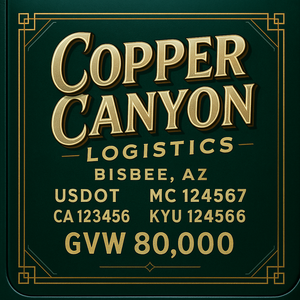 Custom Truck Door Lettering Sign Decal Sticker For Trucking, Businesses with City, State and USDOT, MC, GVW Truck Sign (2-Pack)