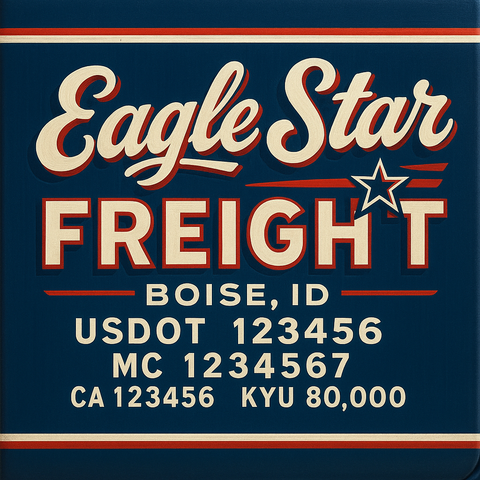 Custom Truck Door Lettering Sign Decal Sticker For Trucking, Businesses with City, State and USDOT, MC, GVW Truck Sign (2-Pack)