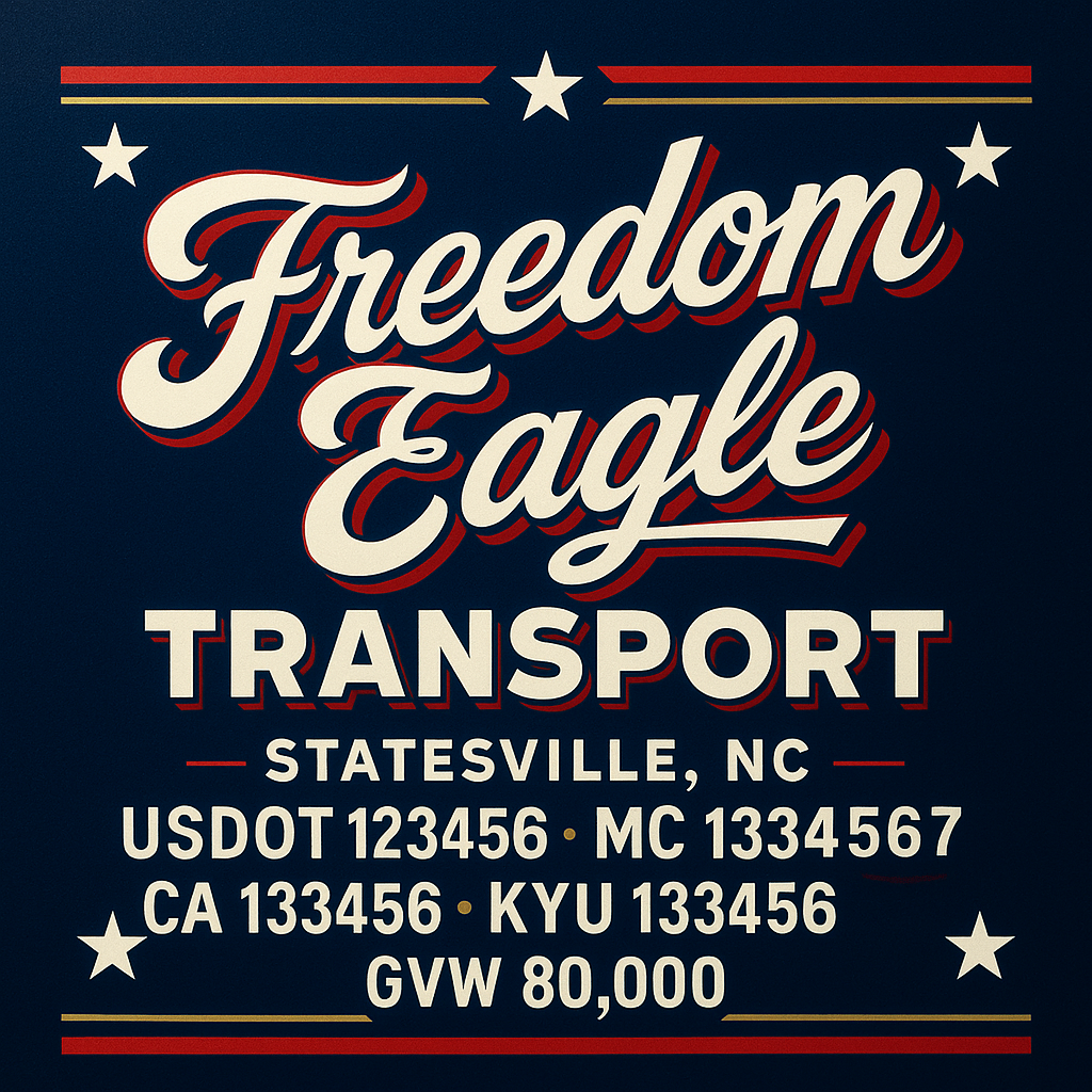 Custom Truck Door Lettering Sign Decal Sticker For Trucking, Businesses with City, State and USDOT, MC, GVW Truck Sign (2-Pack)
