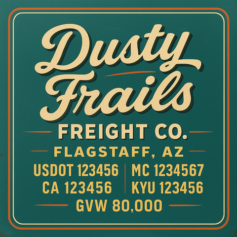 Custom Truck Door Lettering Sign Decal Sticker For Trucking, Businesses with City, State and USDOT, MC, GVW Truck Sign (2-Pack)