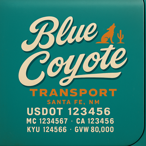 Custom Truck Door Lettering Sign Decal Sticker For Trucking, Businesses with City, State and USDOT, MC, GVW Truck Sign (2-Pack)