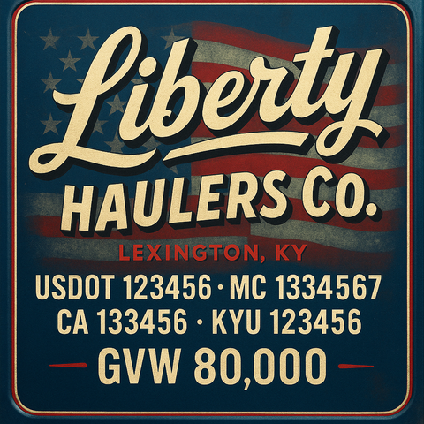 Custom Truck Door Lettering Sign Decal Sticker For Trucking, Businesses with City, State and USDOT, MC, GVW Truck Sign (2-Pack)