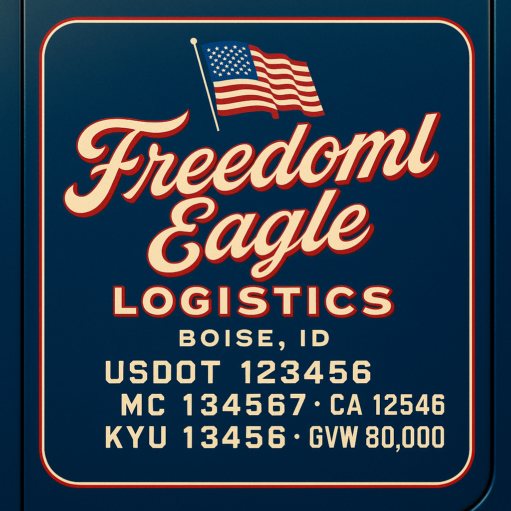 Custom Truck Door Lettering Sign Decal Sticker For Trucking, Businesses with City, State and USDOT, MC, GVW Truck Sign (2-Pack)