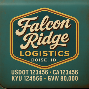 Custom Truck Door Lettering Sign Decal Sticker For Trucking, Businesses with City, State and USDOT, MC, GVW Truck Sign (2-Pack)
