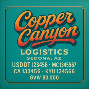 Custom Truck Door Lettering Sign Decal Sticker For Trucking, Businesses with City, State and USDOT, MC, GVW Truck Sign (2-Pack)
