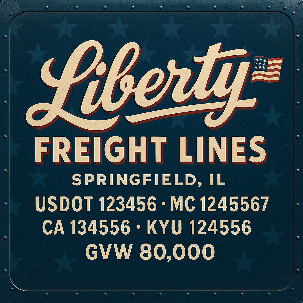 Custom Truck Door Lettering Sign Decal Sticker For Trucking, Businesses with City, State and USDOT, MC, GVW Truck Sign (2-Pack)