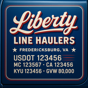 Custom Truck Door Lettering Sign Decal Sticker For Trucking, Businesses with City, State and USDOT, MC, GVW Truck Sign (2-Pack)