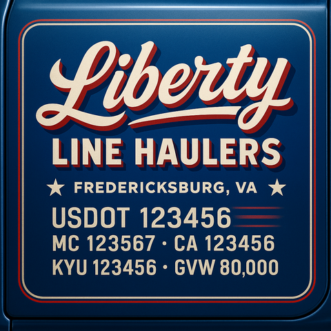 Custom Truck Door Lettering Sign Decal Sticker For Trucking, Businesses with City, State and USDOT, MC, GVW Truck Sign (2-Pack)