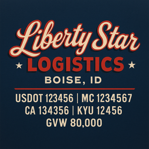 Custom Truck Door Lettering Sign Decal Sticker For Trucking, Businesses with City, State and USDOT, MC, GVW Truck Sign (2-Pack)