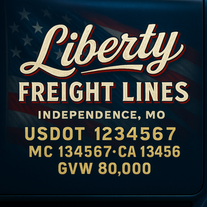 Custom Truck Door Lettering Sign Decal Sticker For Trucking, Businesses with City, State and USDOT, MC, GVW Truck Sign (2-Pack)