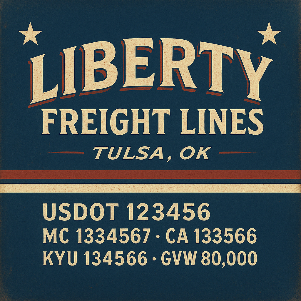 Custom Truck Door Lettering Sign Decal Sticker For Trucking, Businesses with City, State and USDOT, MC, GVW Truck Sign (2-Pack)