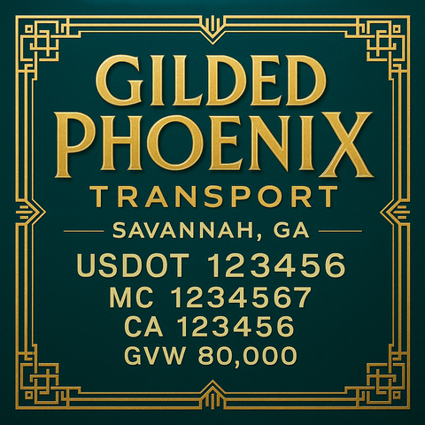 Custom Truck Door Lettering Sign Decal Sticker For Trucking, Businesses with City, State and USDOT, MC, GVW Truck Sign (2-Pack)