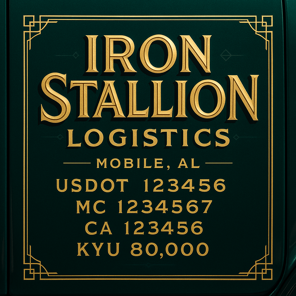 Custom Truck Door Lettering Sign Decal Sticker For Trucking, Businesses with City, State and USDOT, MC, GVW Truck Sign (2-Pack)