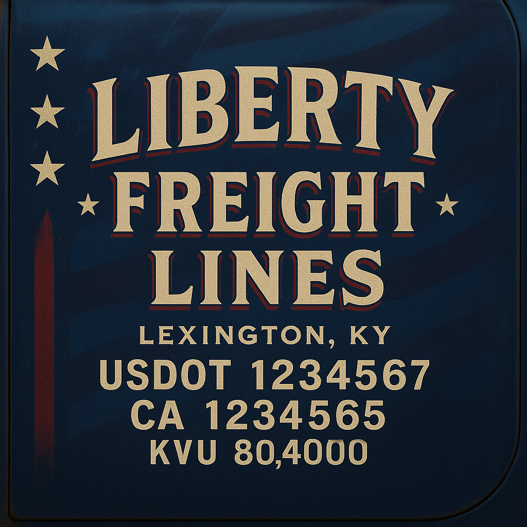 Custom Truck Door Lettering Sign Decal Sticker For Trucking, Businesses with City, State and USDOT, MC, GVW Truck Sign (2-Pack)