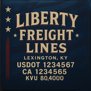 Custom Truck Door Lettering Sign Decal Sticker For Trucking, Businesses with City, State and USDOT, MC, GVW Truck Sign (2-Pack)