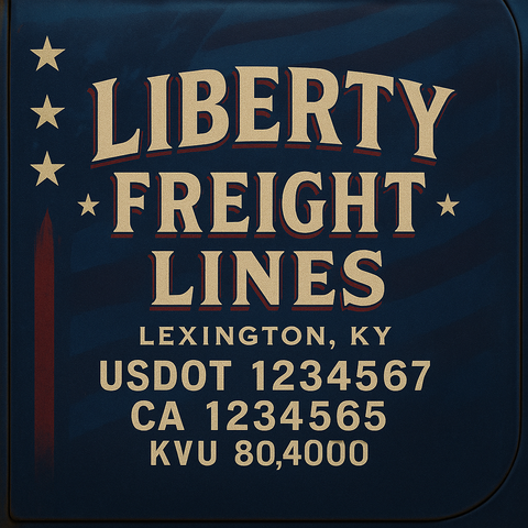 Custom Truck Door Lettering Sign Decal Sticker For Trucking, Businesses with City, State and USDOT, MC, GVW Truck Sign (2-Pack)