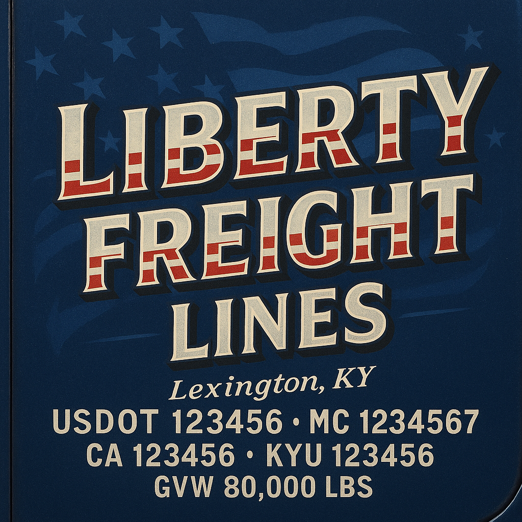 Custom Truck Door Lettering Sign Decal Sticker For Trucking, Businesses with City, State and USDOT, MC, GVW Truck Sign (2-Pack)