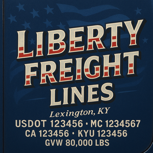 Custom Truck Door Lettering Sign Decal Sticker For Trucking, Businesses with City, State and USDOT, MC, GVW Truck Sign (2-Pack)