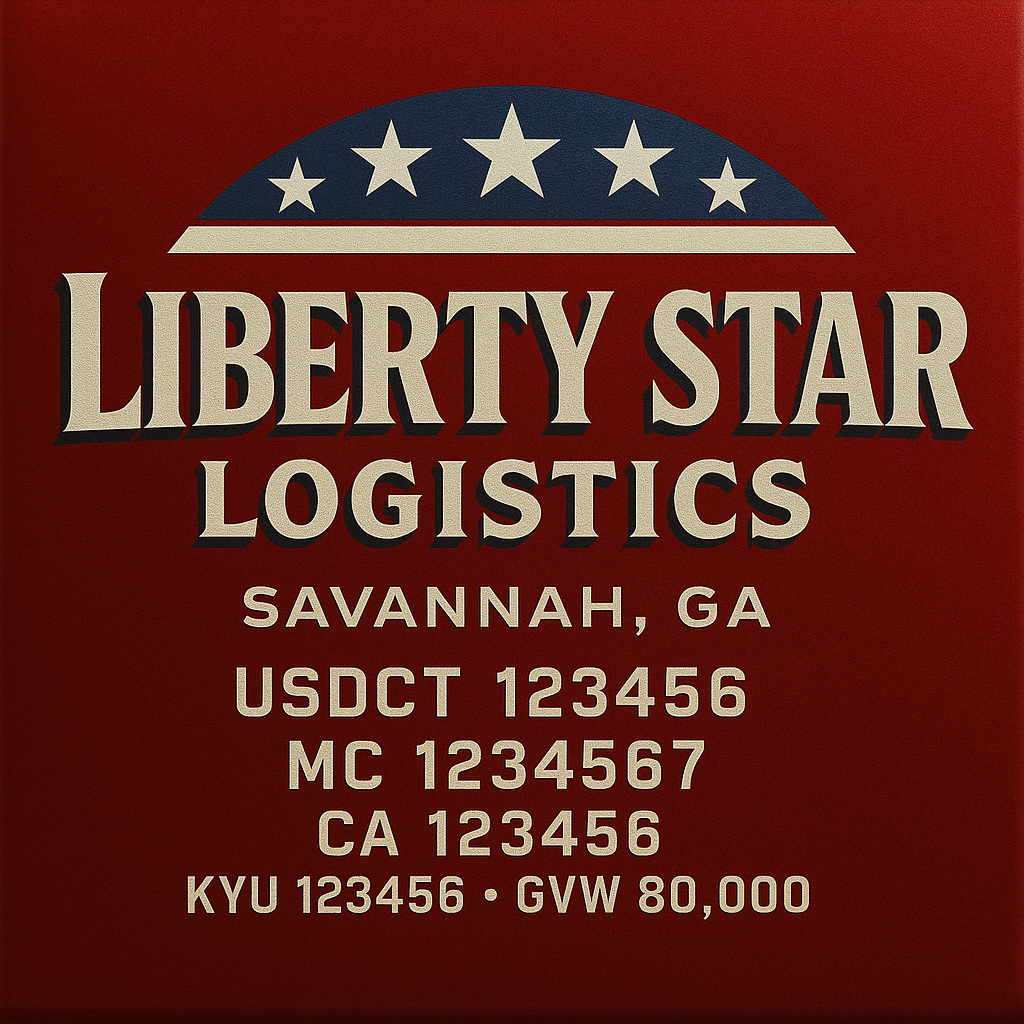 Custom Truck Door Lettering Sign Decal Sticker For Trucking, Businesses with City, State and USDOT, MC, GVW Truck Sign (2-Pack)