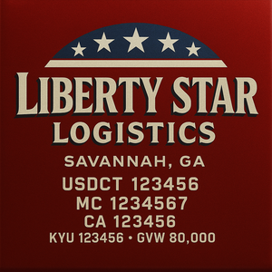 Custom Truck Door Lettering Sign Decal Sticker For Trucking, Businesses with City, State and USDOT, MC, GVW Truck Sign (2-Pack)