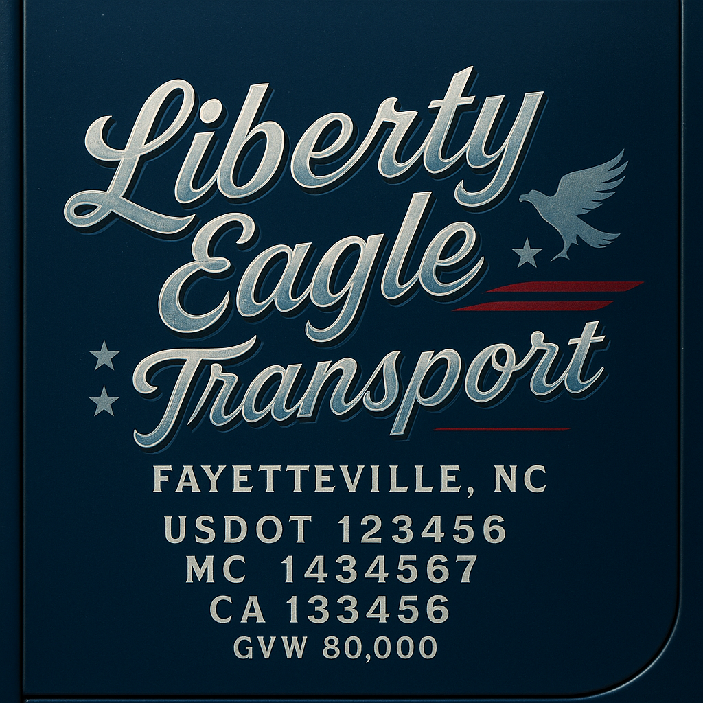 Custom Truck Door Lettering Sign Decal Sticker For Trucking, Businesses with City, State and USDOT, MC, GVW Truck Sign (2-Pack)