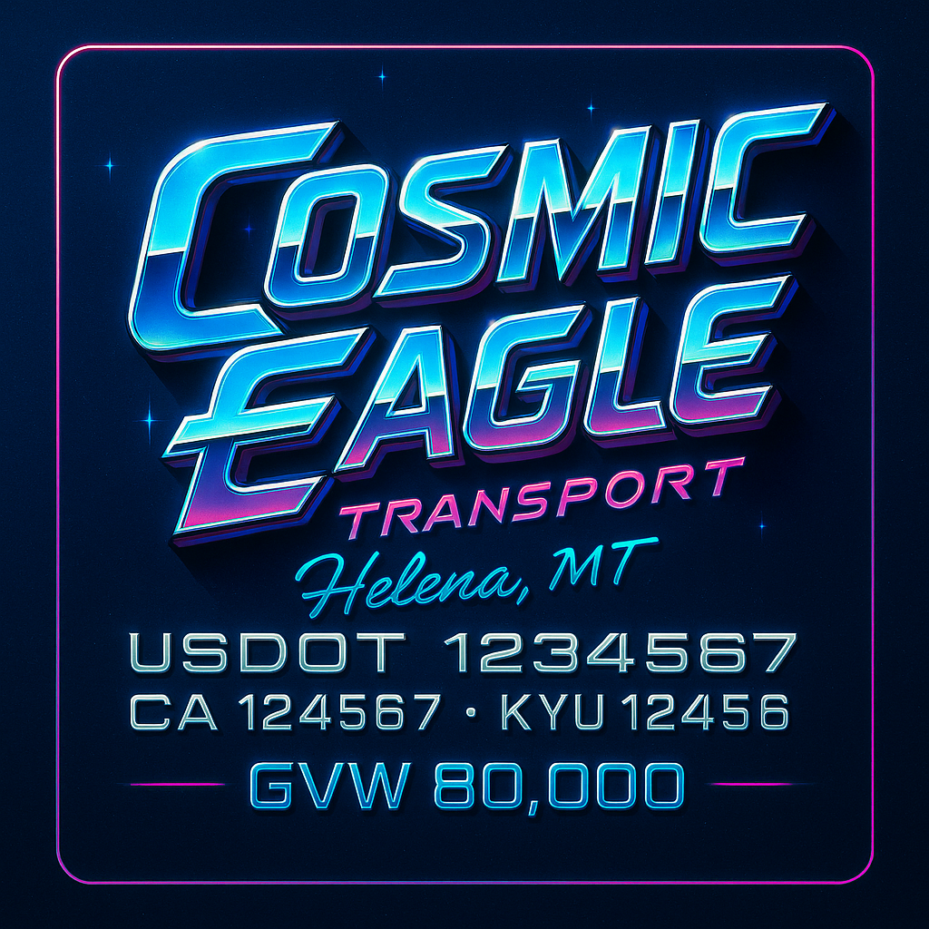 Custom Truck Door Lettering Sign Decal Sticker For Trucking, Businesses with City, State and USDOT, MC, GVW Truck Sign (2-Pack)