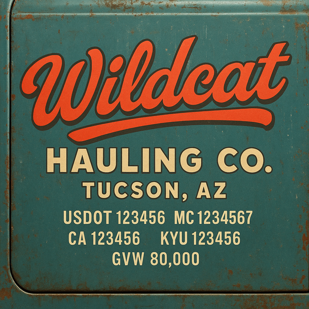 Custom Truck Door Lettering Sign Decal Sticker For Trucking, Businesses with City, State and USDOT, MC, GVW Truck Sign (2-Pack)