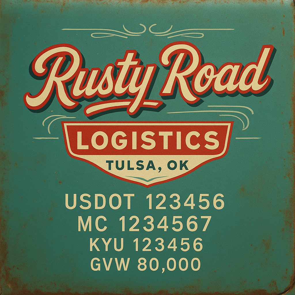 Custom Truck Door Lettering Sign Decal Sticker For Trucking, Businesses with City, State and USDOT, MC, GVW Truck Sign (2-Pack)