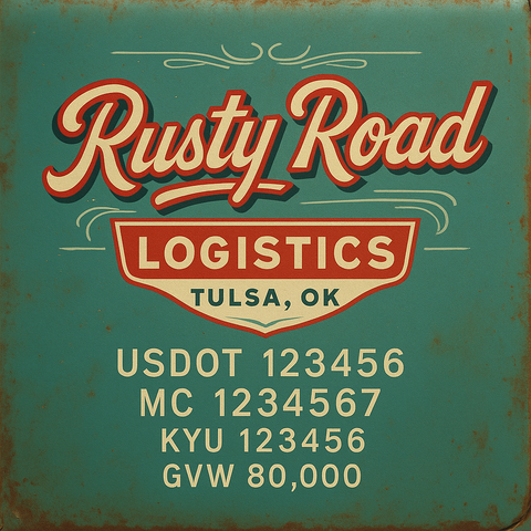 Custom Truck Door Lettering Sign Decal Sticker For Trucking, Businesses with City, State and USDOT, MC, GVW Truck Sign (2-Pack)